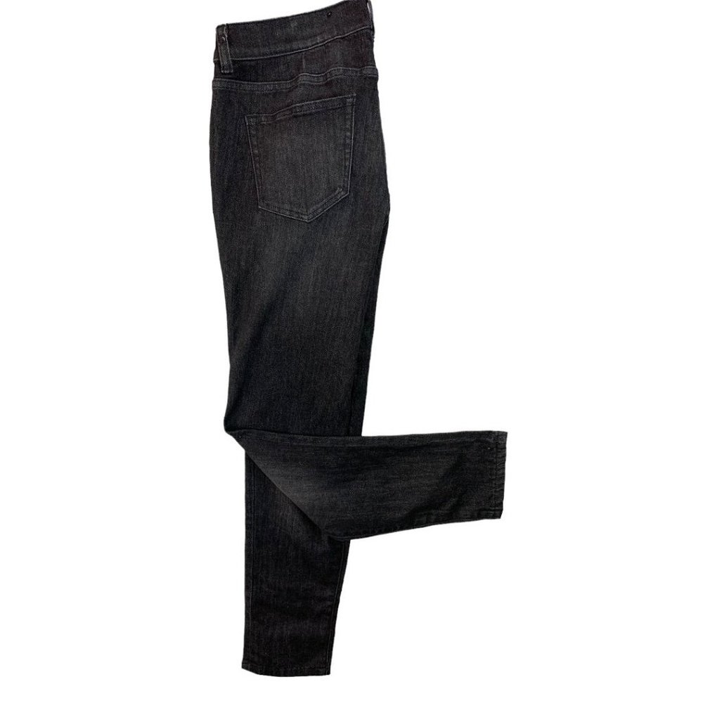 6 New York &‎ Co Slim Boyfriend Stretch Pockets Zipper Jeans Women's Black Denim